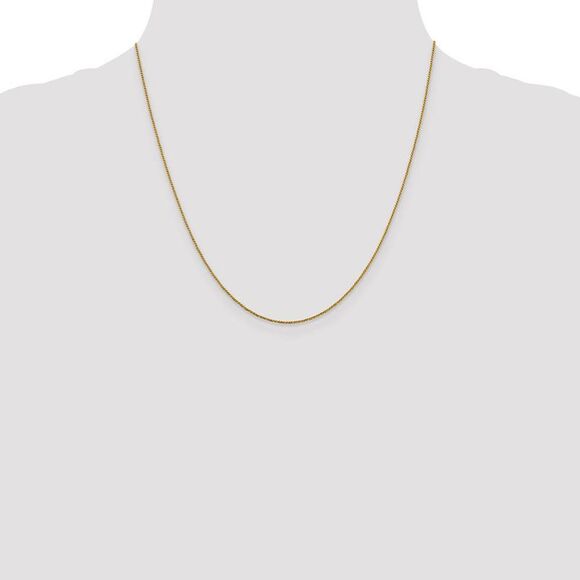 0.9mm 14k Yellow Gold Diamond Cut Twisted Box Chain Necklace, 20 Inch - Picture 2 of 8
